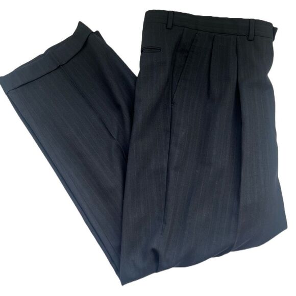 Valentino Garavani Uomo Line Men’s Sz 46 Luxury Suit Navy Virgin Wool Tailored - Picture 3 of 16